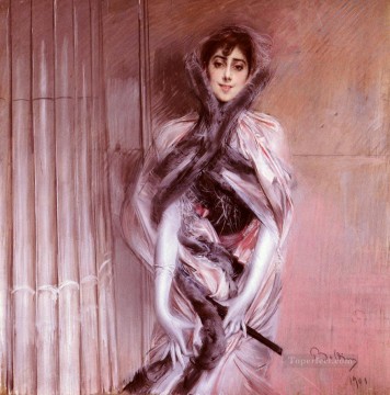Retrato de Emiliana Concha De Ossa género Giovanni Boldini Pinturas al óleo